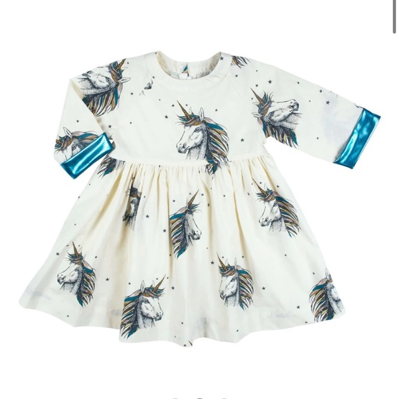 Pink Chicken Olive Dress Unicorn Print 🦄 - Picture 2 of 8